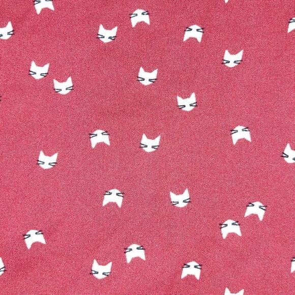 🧚‍♀️Daisy May Cranberry Top w/Cat Face Print Long Sleeve Top Large - Picture 6 of 9